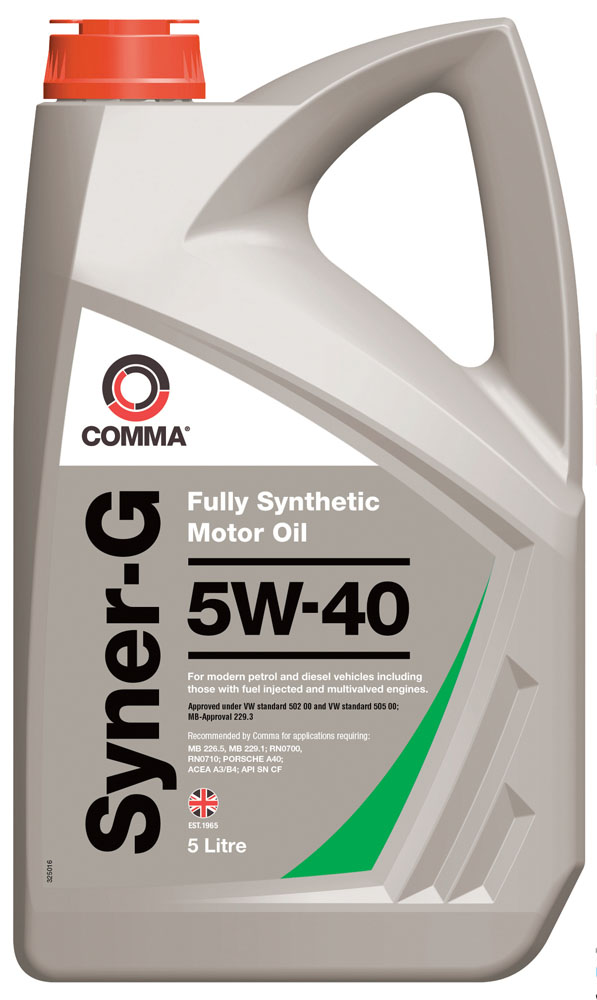 Моторне мастило Comma SYNER-G 5W-40 5л
